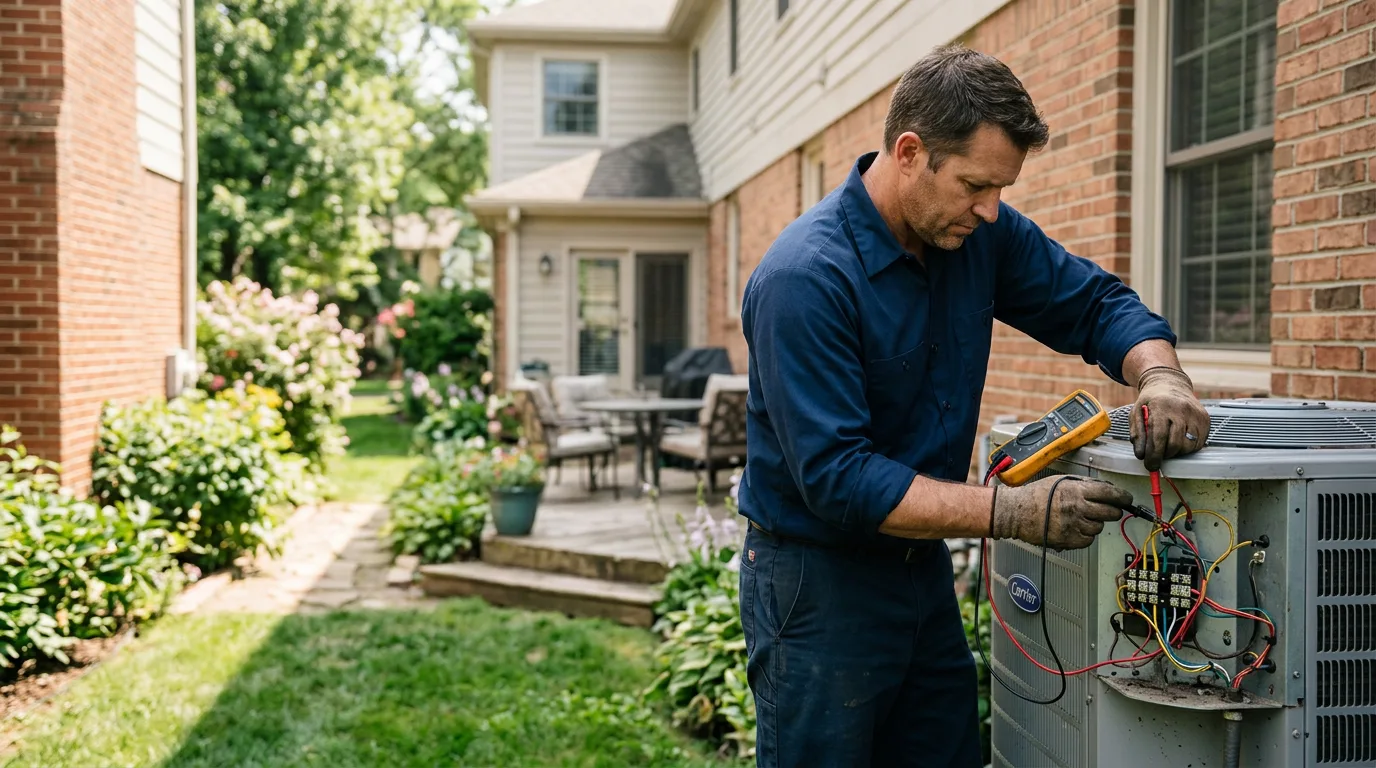 HVAC technician working near Nordheim, TX